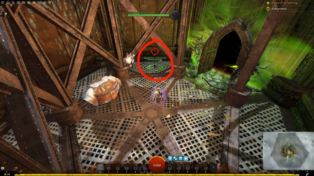 Mysterious Craftsraven located at the end of the jumping puzzle.
